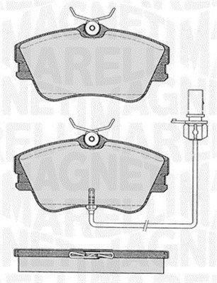 MAGNETI MARELLI Комплект тормозных колодок, дисковый тормоз 363916060528